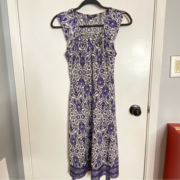 Purple Paisley Patterned Sleeveless Dress - Brand: George - Size S/P. - Picture 7 of 15